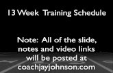 13 week Training Schedule