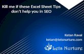 Useful Excel Tips for SEO & Website Auditing
