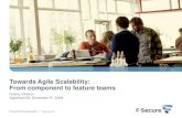 Towards Agile Scalability: From Component To Feature Teams