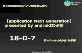 application Next Generation presented by android女子部
