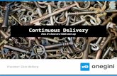 Continuous Delivery @ Onegini