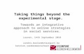 ’Taking things beyond the experimental stage\’ and \’where the worlds of e-inclusion and evidence based practice meet\’
