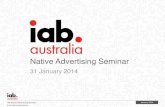 Native Advertising Seminar: Long Live Native Advertising by Felix Krueger, Fairfax Media