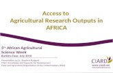2010-07 CIARD AASW Meeting (Burkina Faso) - access to agricultural research in Africa