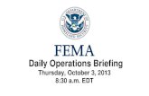 FEMA Daily Ops Brief for Oct 3, 2013
