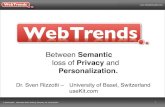 WebTrends - Between Semantic, loss of Privacy and Personalization