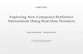Exploring New Composer/Performer  Interactions Using Real-time Notation