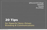 20 Tips for Powerful Story-Driven Branding & Communications