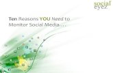 10 Reasons you need to Monitor Social Media