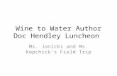 Wine to water author doc hendley luncheon