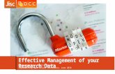 Implementing Open Access: Effective Management of Your Research Data