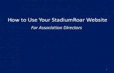 How to Use Your StadiumRoar Website - For Association Directors