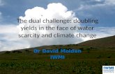 The dual challenge: doubling yields in the face of water scarcity and climate change - Dr David Molden, IWMI