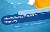Mindfulness based therapy