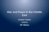 War and peace in the middle east
