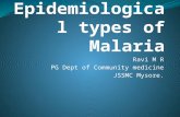 Epidemiological types of malaria
