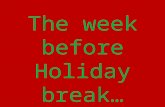 The Week Before Holiday Break