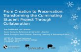 From Creation to Preservation: Transforming the Culminating Student Project Through Collaboration at Purchase College, SUNY