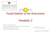 Food Safety is for  Everyone, Module 3: Cross-contamination