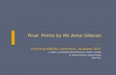 Final  points by Ms Anne Gilleran on eTwinning Conference