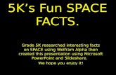 5 k’s fun space facts