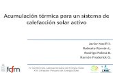Acumulación térmica para un sistema de calefacción solar activo