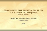 TRANSPORTE CON ENERGIA SOLAR EN LA CIUDAD DE AREQUIPA