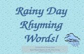 Rainy Day Rhyming Words