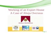 Working of an export house