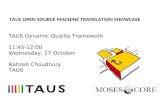 TAUS Dynamic Quality Framework, Rahzeb Choudhury, Translation Technology Showcase, Seattle, 17 10-12