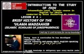 [Slideshare]fiqh course#4b historyofmadzaahib