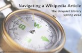 Navigating a Wikipedia Article Spring 2012
