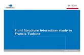 Fluid Structure Interaction study in Francis Turbine