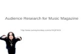 Audience Research For Music Magazine