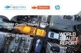 World Quality Report 2013-14 Top10 Findings by Cap Gemini