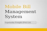 Mobile Bill Management System - Project Proposal