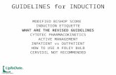 Guidelines for induction