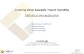 Creating Value towards Impact Investing