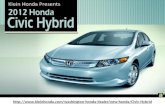 2012 Civic Hybrid Seattle for Sale at Klein Honda - He who drives with the most efficiency, wins.
