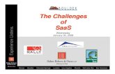 The Challenges The Challenges of of SaaS SaaS