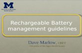 AAMI: Rechargeable Battery Management Guidelines