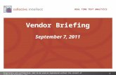 Text Analytics Command Center - Vendor Briefing