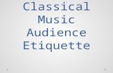 Classical Music Audience Etiquette