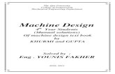 Solutions for machine design by KHURMI and GUPTA
