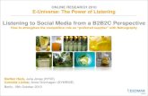 Netnography - listening to social media from a B2B2C perspective (Esomar Online Research 2010)