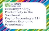 Doubling Energy Productivity in the Southeast - The Key to Becoming a 21st Century Economic Powerhouse - Keynote by Kateri Callahan