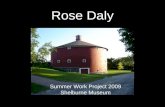 Rose Daly's Summer Work Project