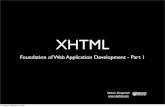 Foundation of Web Application Developmnet - XHTML