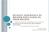 Quality Assurance in Higher Education in Arab Region - Karma El Hassan
