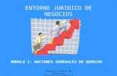 Entorno Jurídico de Negocios fernando.parada@123.cl 1 ENTORNO JURIDICO DE NEGOCIOS MODULO I: NOCIONES GENERALES DE DERECHO.